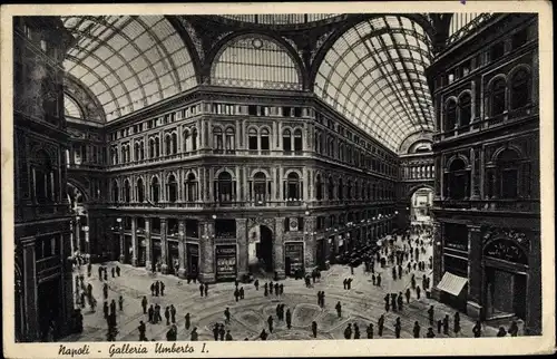 Ak Napoli Neapel Campania, Galleria Umberto I.