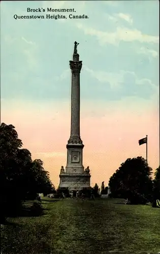 Ak Queenston Ontario Kanada, Queenston Heights, Queenstown Heights, Brock's Monument