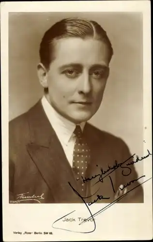 Ak Schauspieler Jack Trevor, Portrait, Autogramm