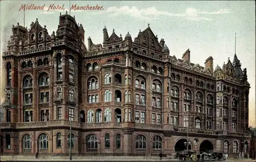 Ak Manchester England, Midland Hotel