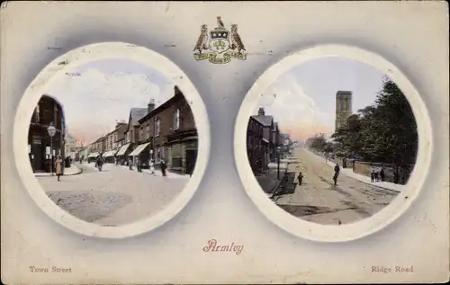 Ak Armley Leeds Yorkshire England, Town Street, Ridge Road