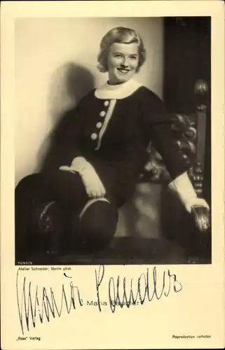 Ak Schauspielerin Maria Paudler, Portrait, Ross Verlag 7090/3, Autogramm