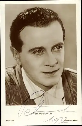 Ak Schauspieler Iwan Petrovich, Portrait, Autogramm