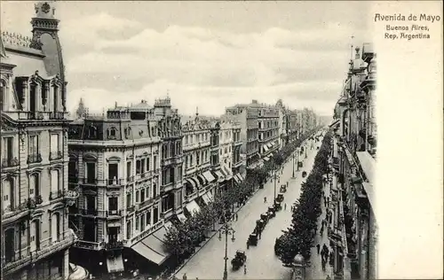 Ak Buenos Aires Argentinien, Avenida de Mayo