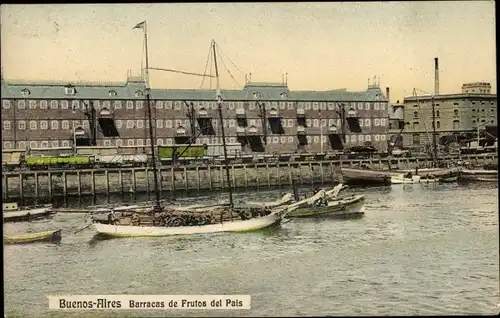 Ak Buenos Aires Argentinien, Barracas de Frutos del Pais