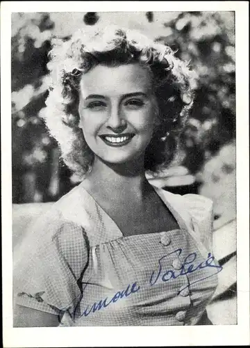 Ak Schauspielerin Simone Valeré, Portrait, Autogramm