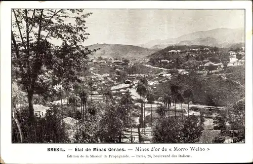 Ak Minas Geraes Brasilien, Morro Welho Goldminen