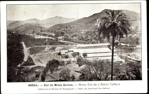 Ak Minas Geraes Brasilien, Morro Welho Goldminen