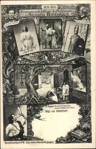 Ak Bayreuth in Oberfranken, Wagnerhort, Aufführung der Nibelungen