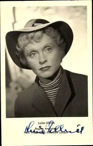 Ak Schauspielerin Luise Ullrich, Film Regina Amstetten, Portrait, Autogramm