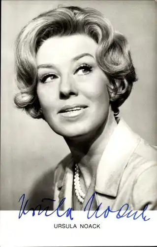 Ak Schauspielerin Ursula Noack, Portrait, Autogramm