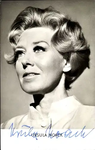 Ak Schauspielerin Ursula Noack, Portrait, Autogramm
