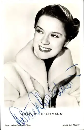 Ak Schauspielerin Gertrud Kückelmann, Portrait, Autogramm