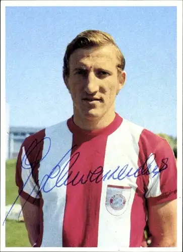 Sammelbild Fußball 1972, Bild Nr. 19, Fußballspieler Georg Schwarzenbeck, Bayern München