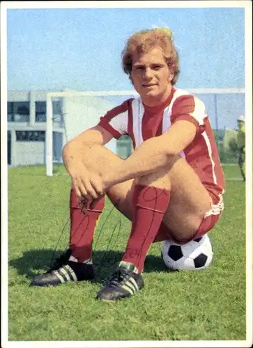 Sammelbild Fußball 1972, Bild Nr. 18, Fußballspieler Uli Hoeness, Bayern München