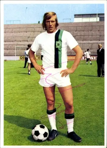 Sammelbild Fußball 1972, Bild Nr. 1, Fußballspieler Günter Netzer, Borussia Mönchengladbach
