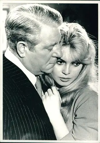 Ak Schauspieler Jean Gabin, Schauspielerin Brigitte Bardot, Portrait