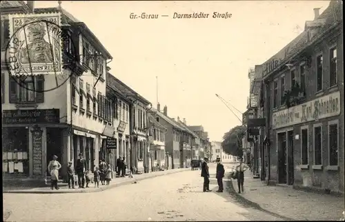 Ak Groß Gerau in Hessen, Darmstädter straße, Buchbinderei