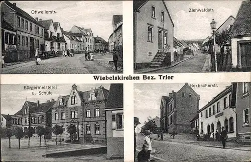 Ak Wiebelskirchen Neunkirchen im Saarland, Ottweilerstraße, Ziehwaldstraße, Bürgermeisterei, Schule