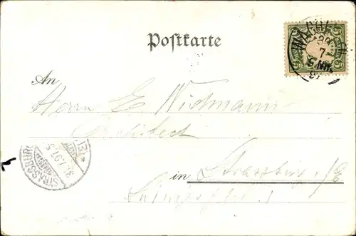 Litho Wachenheim in der Pfalz, Bürgerspital, Wachtenburg, Forsthaus Rothstein