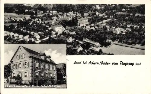 Ak Lauf in Baden Schwarzwald, Gasthaus zum Rössel, Totalansicht