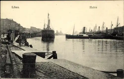 Ak Liepaja Libau Lettland, Hafen, Dampfer