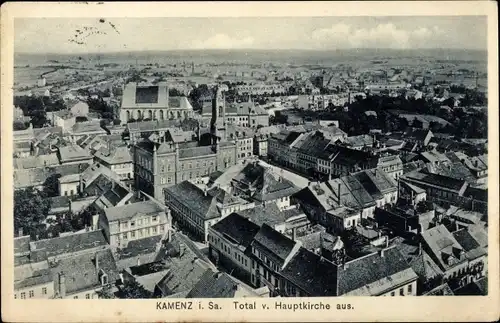 Ak Kamenz Sachsen, Panorama, Blick von der Hauptkirche