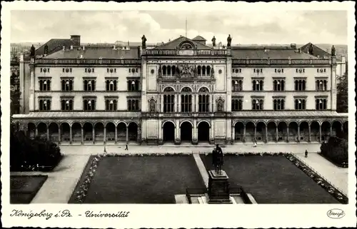 Ak Kaliningrad Königsberg Ostpreußen, Universität, Parkanlage, Denkmal