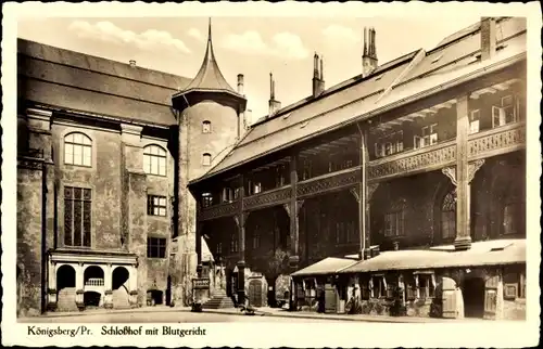 Ak Kaliningrad Königsberg Ostpreußen, Schlosshof, Blutgericht