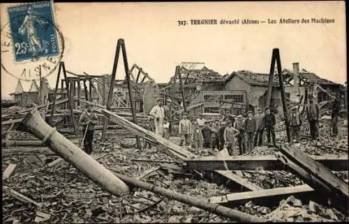 Ak Tergnier Aisne, Les Ateliers des Machines