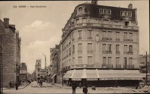 Ak Reims Marne, Rue Condorcet