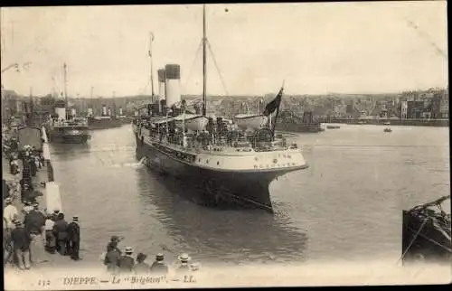 Ak Dieppe Seine Maritime, Dampfer Brighton