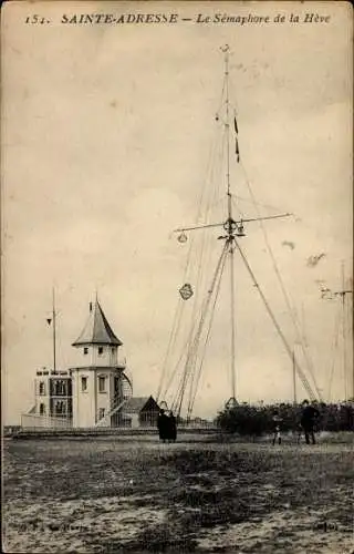 Ak Sainte Adresse Seine Maritime, Das Semaphor von Héve