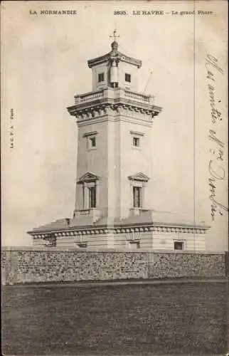Ak Le Havre Seine-Maritime, Der große Leuchtturm
