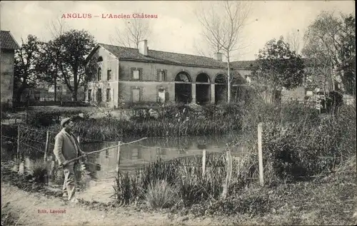 Ak Angous Oloron Sainte Marie Pyrénées Atlantiques, altes Schloss