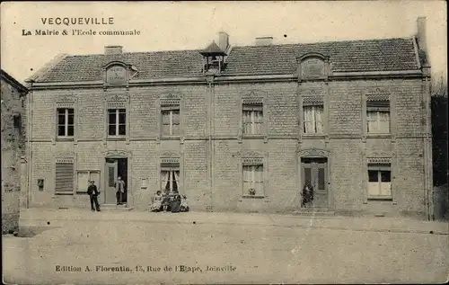 Ak Vecqueville Haute Marne, Rathaus und städtische Schule