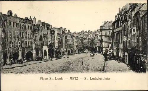 Ak Metz Moselle, St. Ludwigsplatz