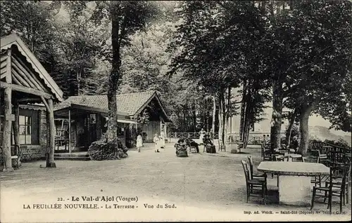 Ak Le Val d'Ajol Vosges, La Feuillée Nouvelle, La Terrasse