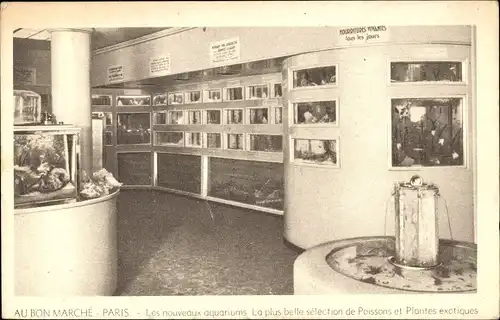 Ak Paris, Au Bon Marche, Die neuen Aquarien