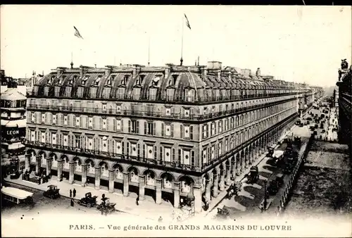 Ak Paris I Louvre, Gesamtansicht der Kaufhäuser des Louvre