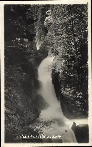 Ak Stillup im Zillertal Tirol, 3. Wasserfall in der Klamm