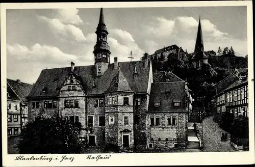 Ak Blankenburg am Harz, Rathaus