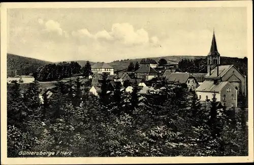 Ak Güntersberge Harzgerode im Harz, Gesamtansicht