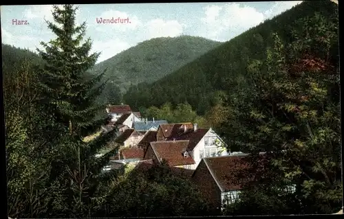 Ak Wendefurt Thale im Harz, Gesamtansicht