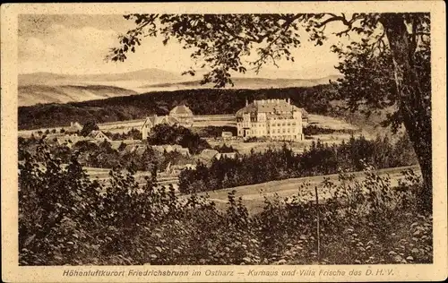 Ak Friedrichsbrunn Thale im Harz, Kurhaus, Villa Frische des D.H.V.