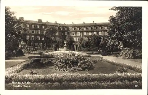 Ak Hanau am Main, Stadtschloss, Park