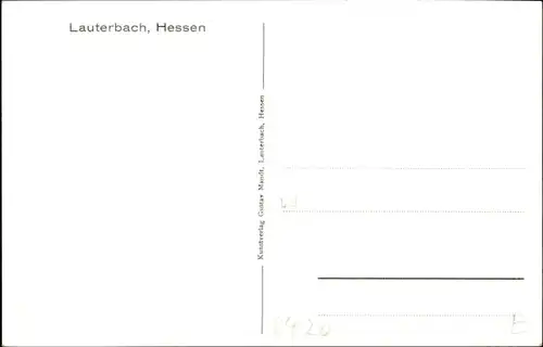 Künstler Ak Lauterbach an der Lauter Vogelsbergkreis, Platz, Fachwerkhäuser