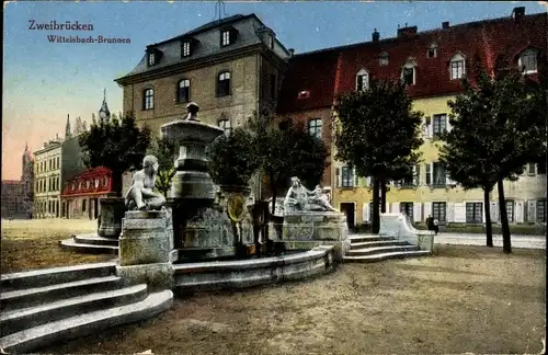 Ak Zweibrücken Rheinland Pfalz, Wittelsbachbrunnen