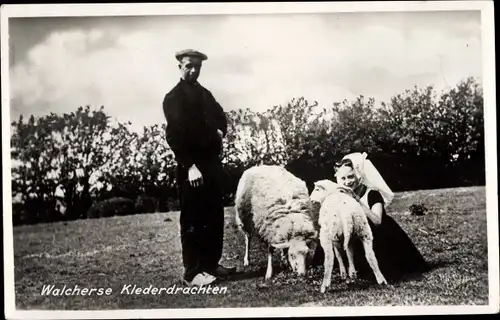 Ak Walcheren Zeeland, Niederländische Volkstracht