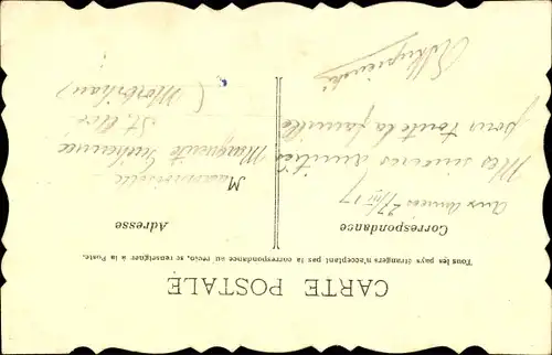 Handgemalt Ak Körbe und Vergissmeinnicht